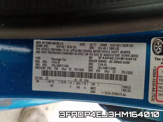 3FADP4EJ3HM164010 фото 2