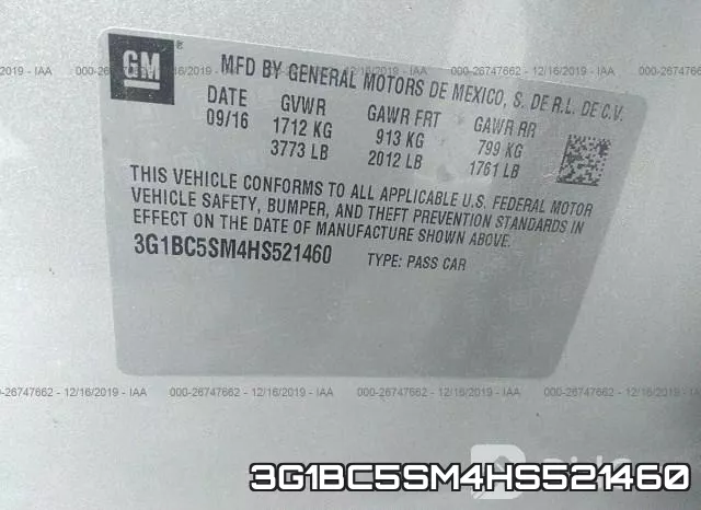 3G1BC5SM4HS521460 фото 9