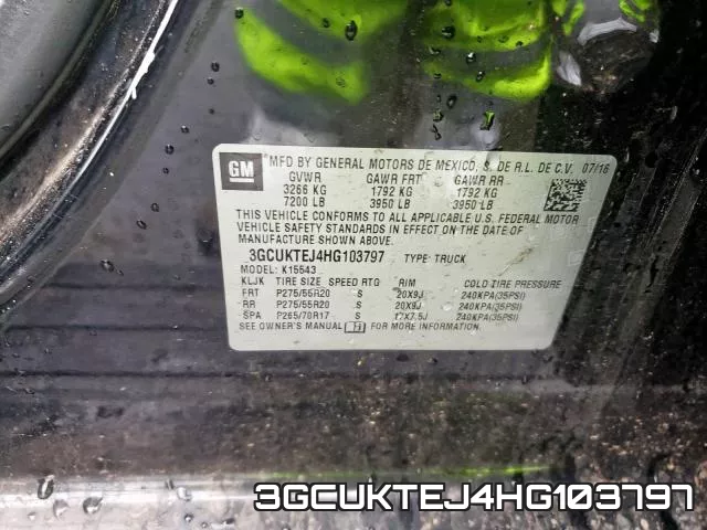 3GCUKTEJ4HG103797 фото 2