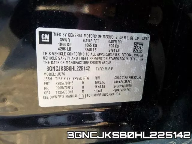 3GNCJKSB0HL225142 фото 2