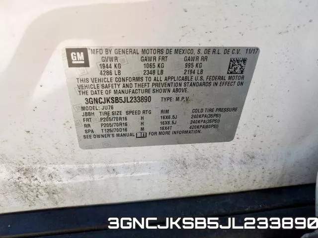 3GNCJKSB5JL233890 фото 2