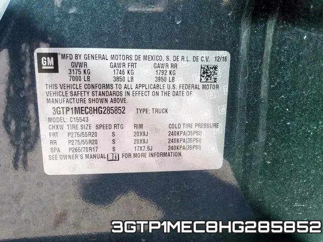 3GTP1MEC8HG285852 фото 2