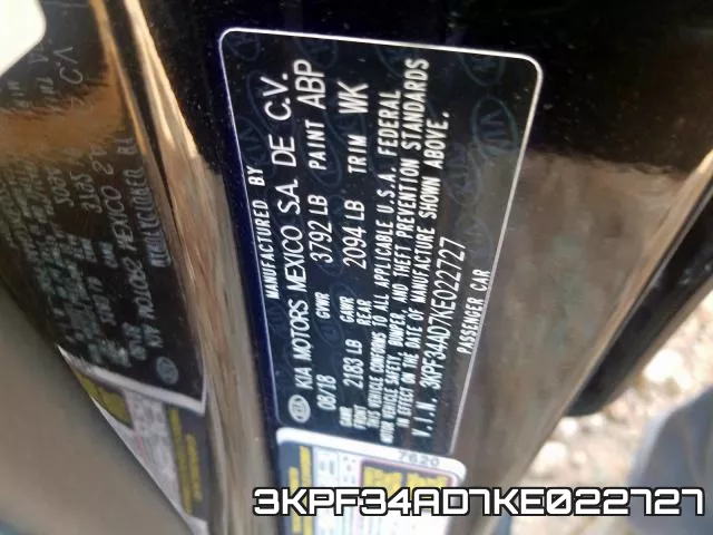 3KPF34AD7KE022727 фото 2