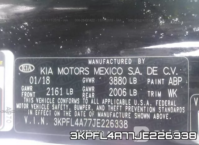 3KPFL4A77JE226338 фото 7