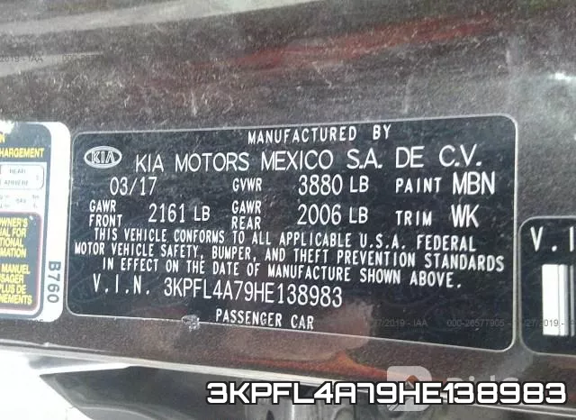 3KPFL4A79HE138983 фото 9