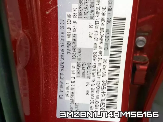 3MZBN1U74HM156166 фото 2