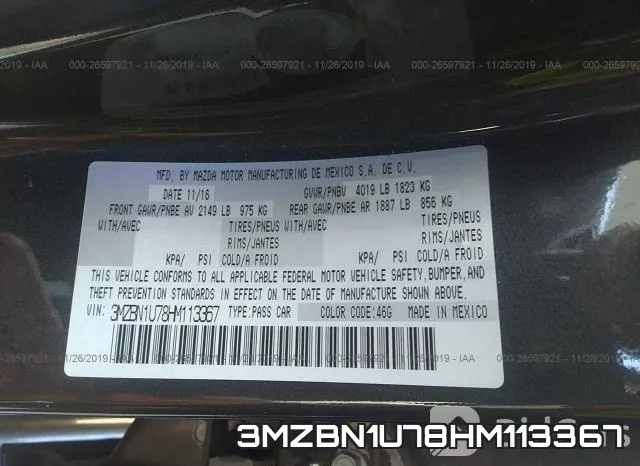 3MZBN1U78HM113367 фото 10