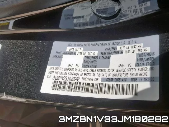 3MZBN1V33JM180282 фото 2