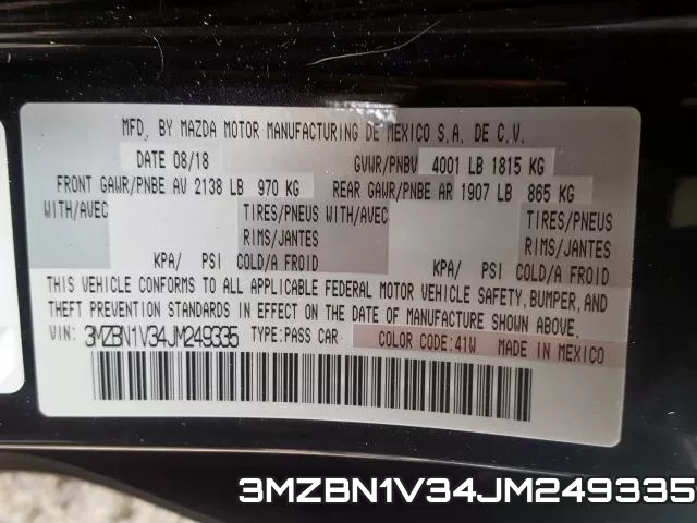 3MZBN1V34JM249335 фото 2