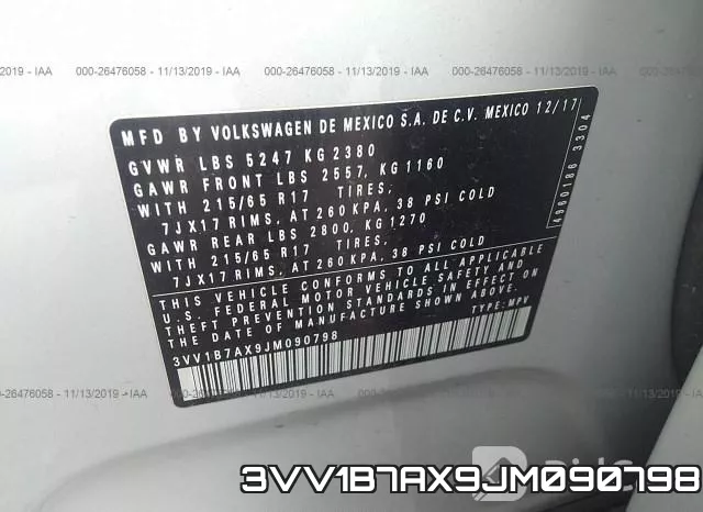 3VV1B7AX9JM090798 фото 9