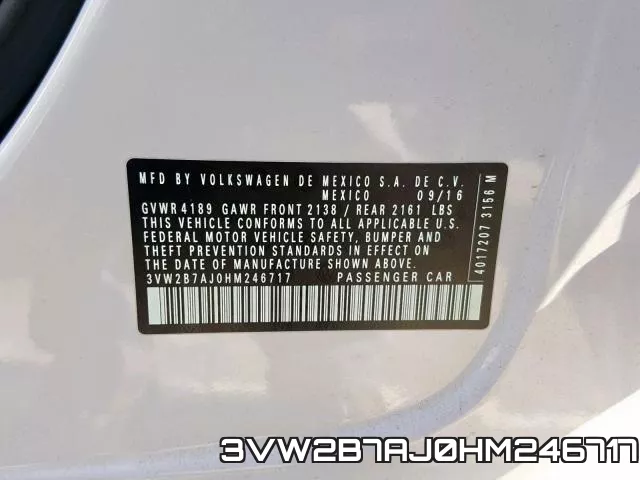 3VW2B7AJ0HM246717 фото 2