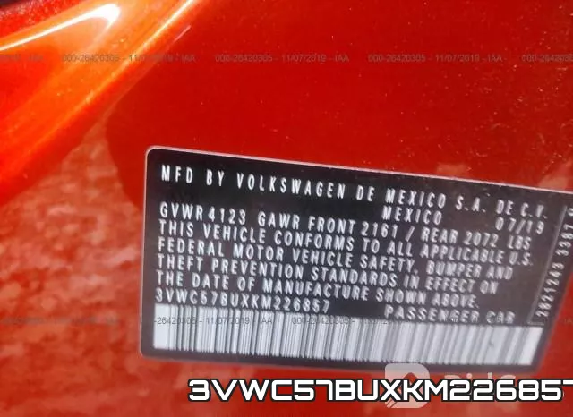 3VWC57BUXKM226857 фото 9