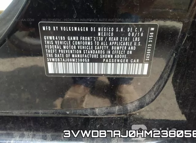 3VWDB7AJ0HM238058 фото 10