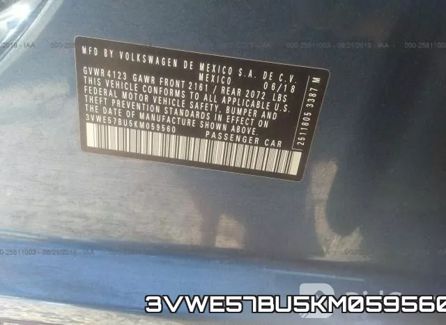 3VWE57BU5KM059560 фото 9