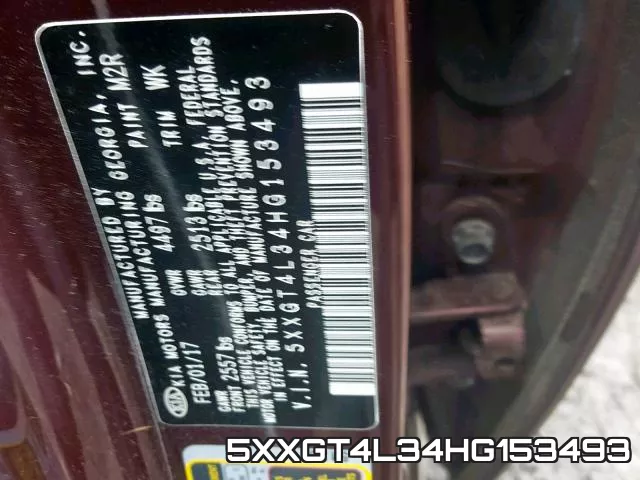 5XXGT4L34HG153493 фото 2