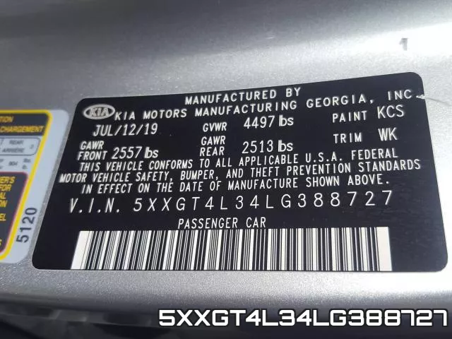 5XXGT4L34LG388727 фото 2