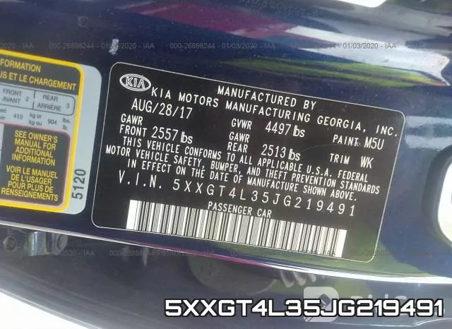 5XXGT4L35JG219491 фото 10