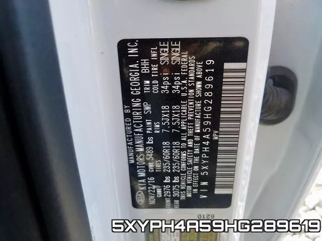 5XYPH4A59HG289619 фото 2