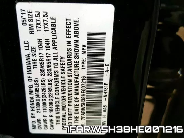 7FARW5H38HE007216 фото 2