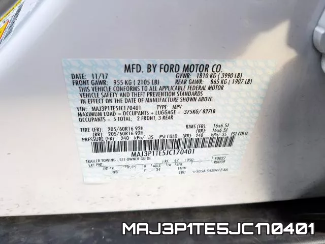 MAJ3P1TE5JC170401 фото 2