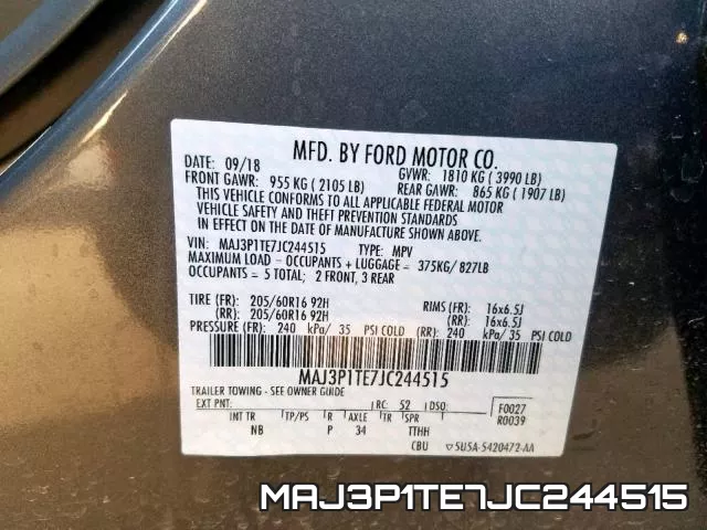 MAJ3P1TE7JC244515 фото 2