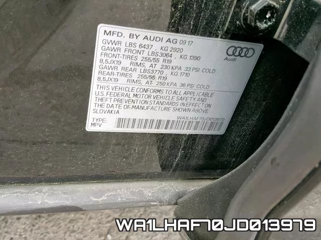 WA1LHAF70JD013979 фото 2