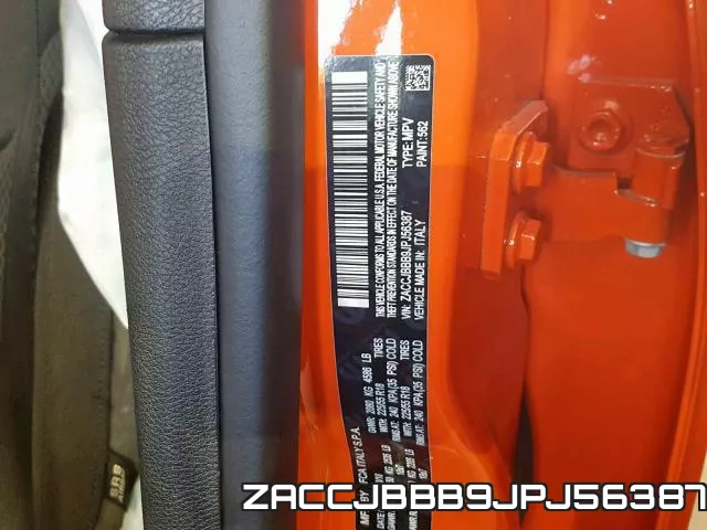 ZACCJBBB9JPJ56387 фото 2