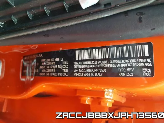 ZACCJBBBXJPH73560 фото 2