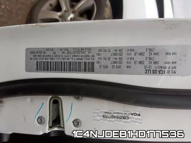 1C4NJDEB1HD177536 фото 2