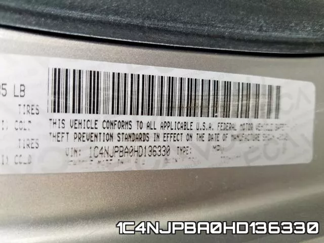 1C4NJPBA0HD136330 фото 2