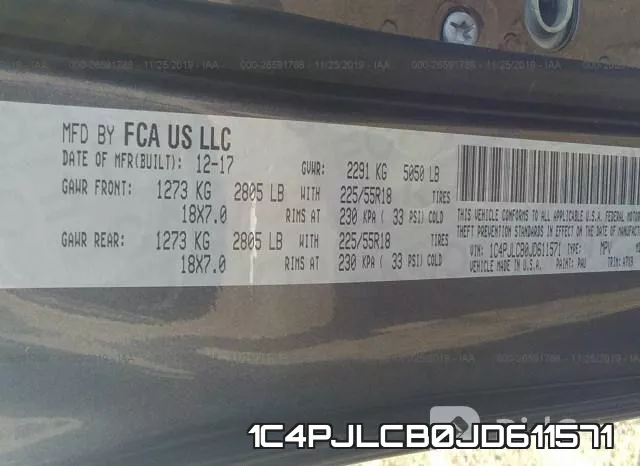 1C4PJLCB0JD611571 фото 9