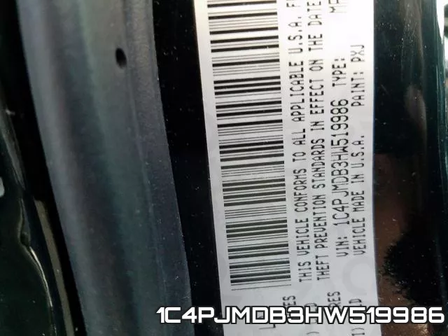 1C4PJMDB3HW519986 фото 2