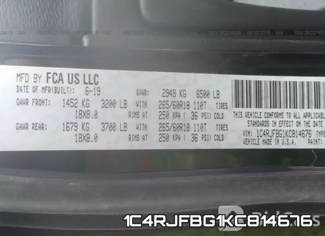 1C4RJFBG1KC814676 фото 10