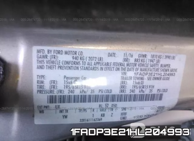1FADP3E21HL204993 фото 10