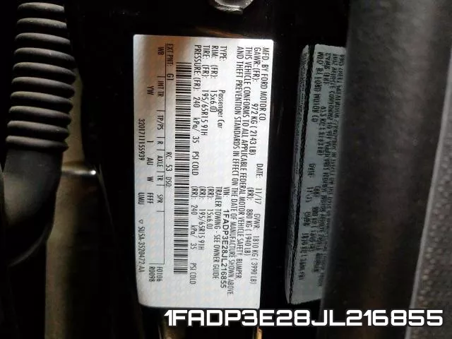1FADP3E28JL216855 фото 2