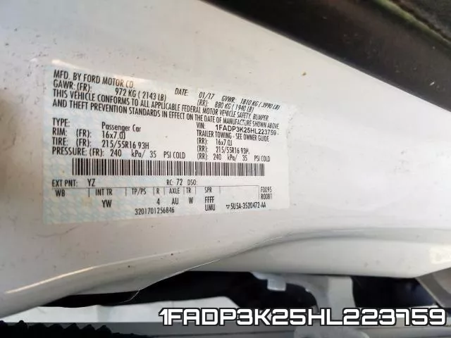 1FADP3K25HL223759 фото 2