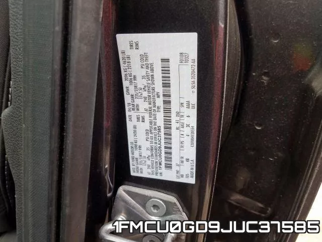 1FMCU0GD9JUC37585 фото 2