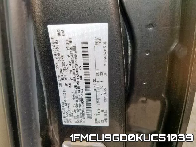 1FMCU9GD0KUC51039 фото 2