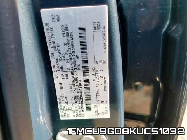 1FMCU9GD8KUC51032 фото 2