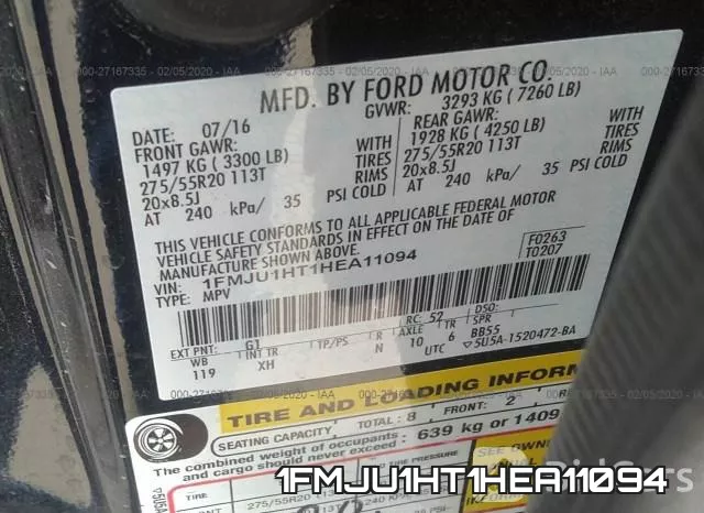 1FMJU1HT1HEA11094 фото 10