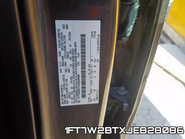 1FT7W2BTXJEB28086 фото 2