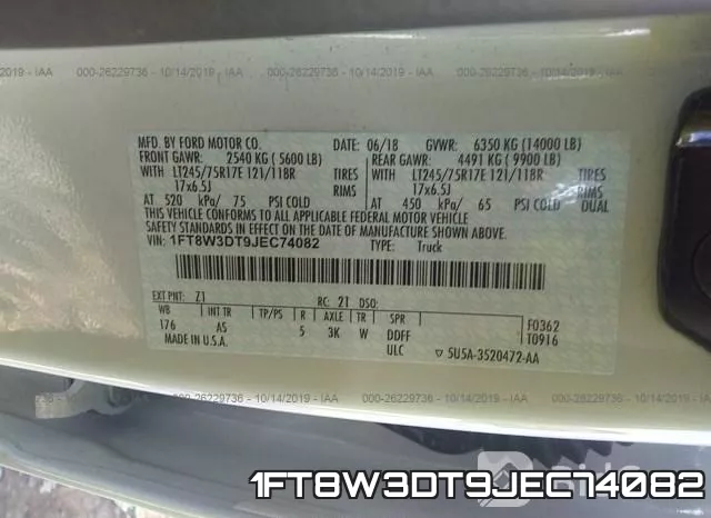 1FT8W3DT9JEC74082 фото 10