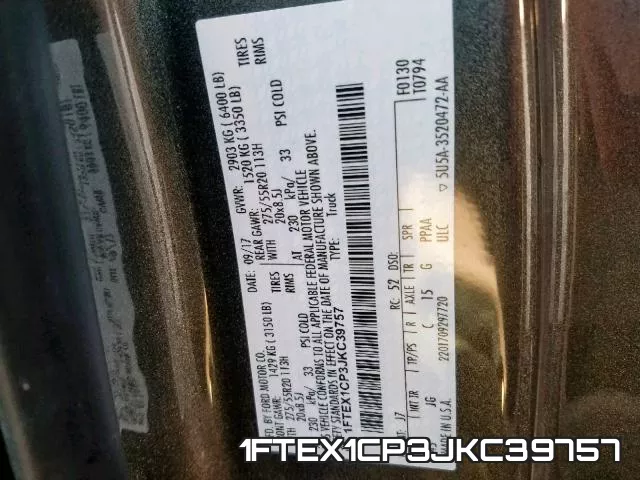 1FTEX1CP3JKC39757 фото 2