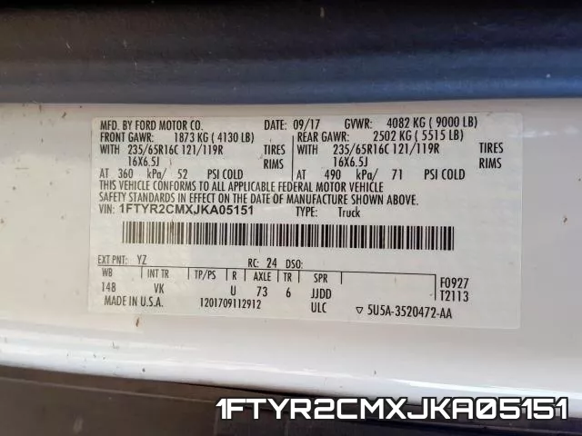 1FTYR2CMXJKA05151 фото 2