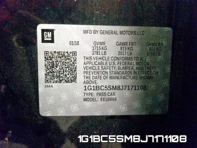 1G1BC5SM8J7171108 фото 2