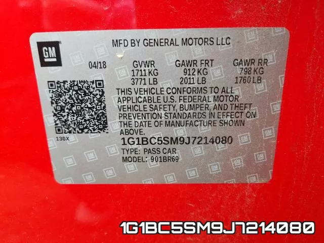 1G1BC5SM9J7214080 фото 2