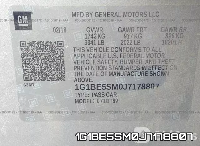 1G1BE5SM0J7178807 фото 8