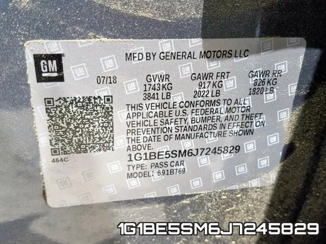 1G1BE5SM6J7245829 фото 2