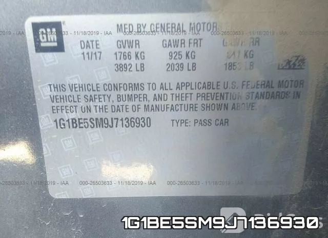 1G1BE5SM9J7136930 фото 10