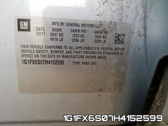1G1FX6S07H4152599 фото 2